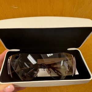 Versace Brown Gradient Shield Sunglasses